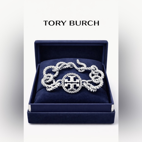 Tory Burch Jewelry - Tory Burch Silver Rope Chain Bracelet